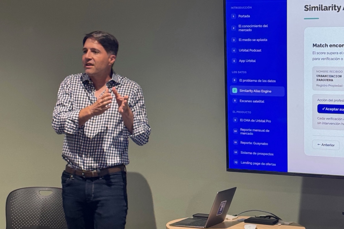 Giancarlo González Ascar presentando Urbital Pro